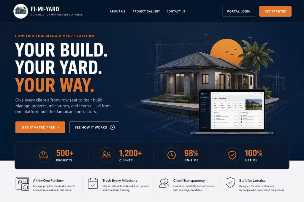Fi-Mi-Yard construction dashboard